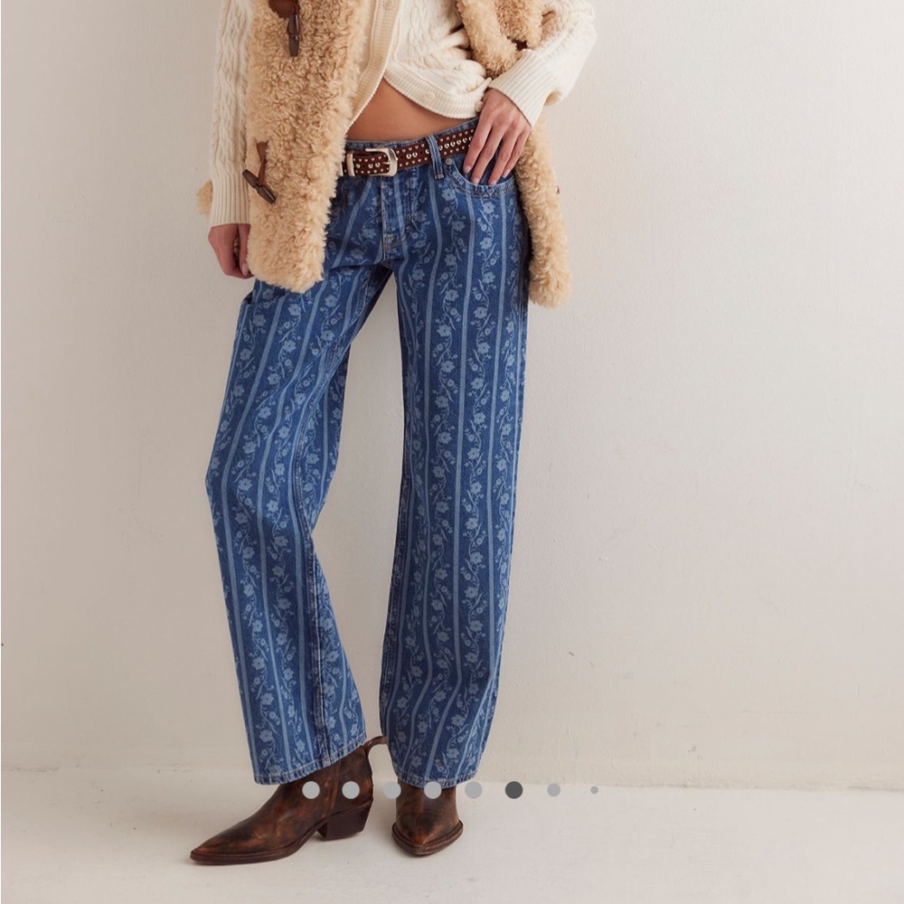 We The Free Tennessee Low-Rise Printed Boyfriend Jeans